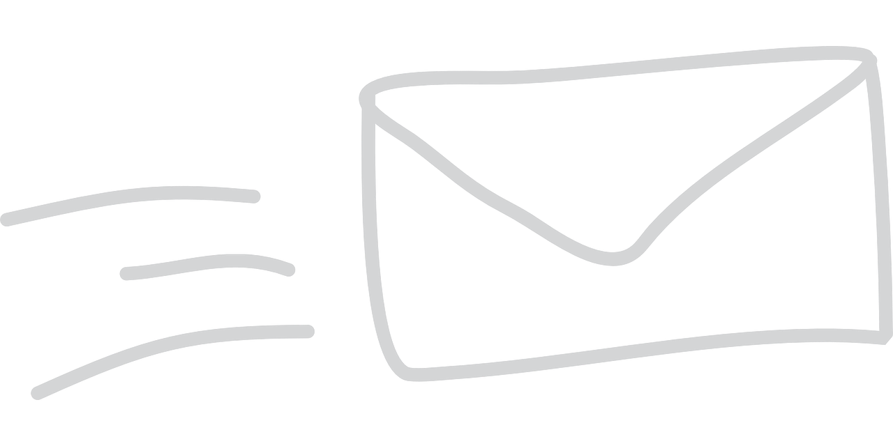 A drawing of an envelope